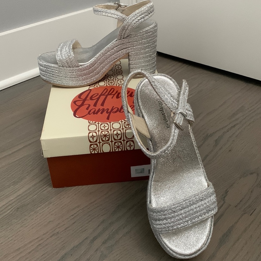Jeffrey Campbell silver platforms